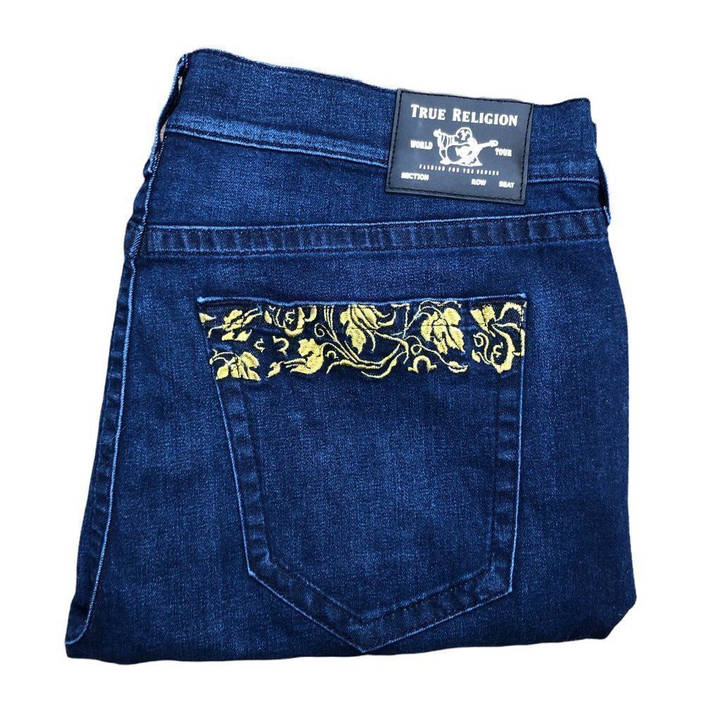 True Religion Jeans Size 40 ROCCO RELAXED SKINNY Blue